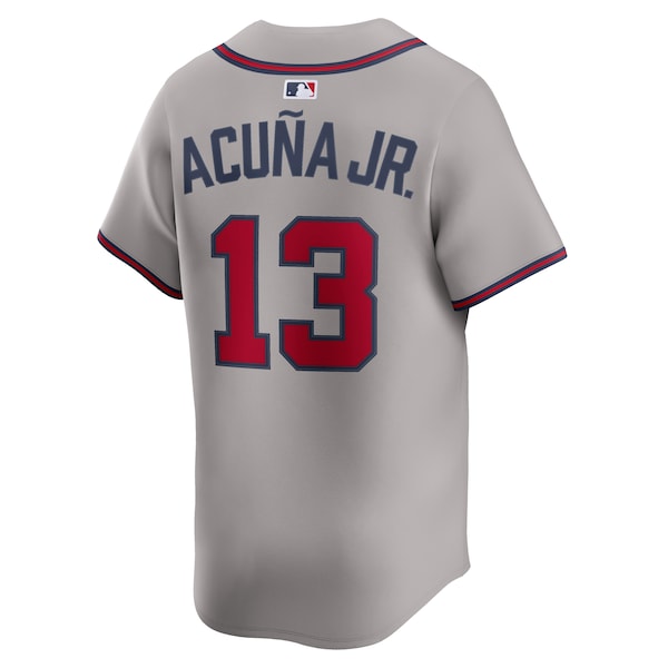 Men's Atlanta Braves Ronald Acu?a Jr. Nike Gray Road Limited Player Jersey