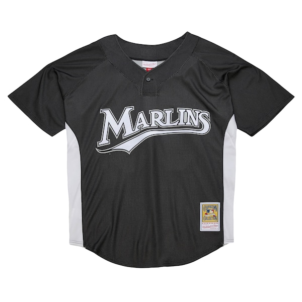 Men's Florida Marlins Dontrelle Willis Mitchell & Ness Black Cooperstown Collection 2007 Batting Practice Jersey