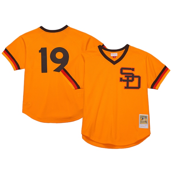 Men's San Diego Padres Tony Gwynn Mitchell & Ness Gold 1982 Authentic Cooperstown Collection Mesh Batting Practice Jersey
