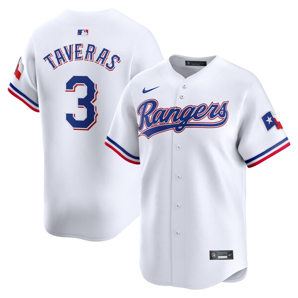 Men's Texas Rangers Leody Taveras Nike White Home Limited Player Jersey