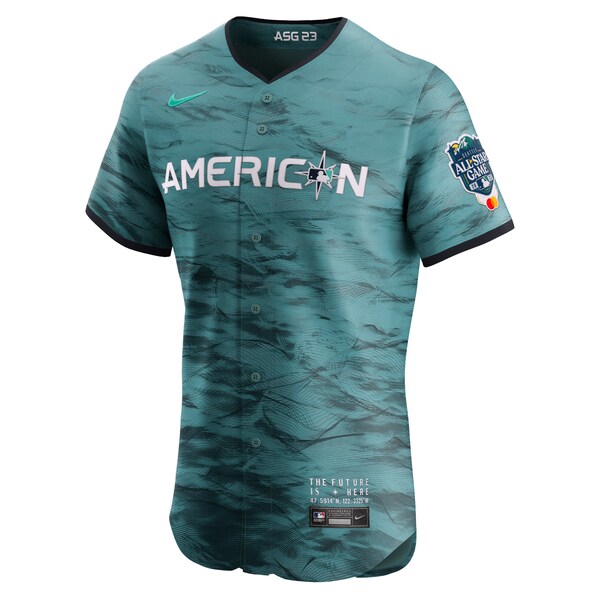 Men's American League Nike Teal 2023 MLB All-Star Game Vapor Premier Elite Jersey