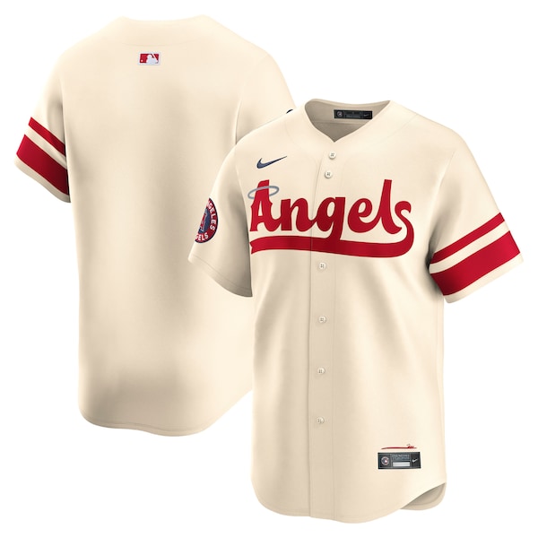 Men's Los Angeles Angels Nike Cream City Connect Limited Jersey