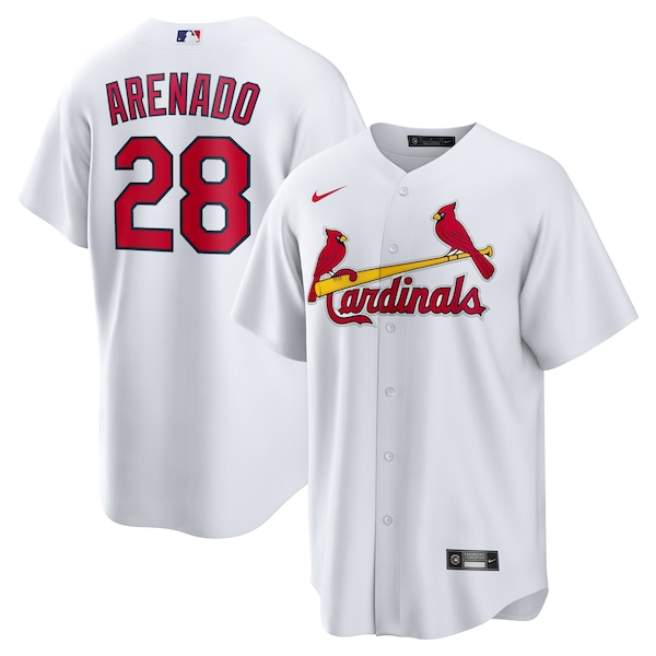 Men's St. Louis Cardinals Nolan Arenado Nike White 2024 Home Replica Jersey