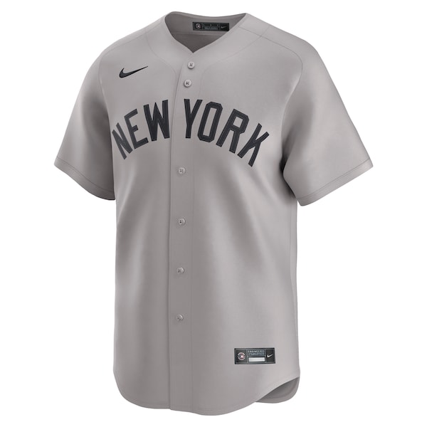 Men's New York Yankees Nike Gray Away Limited Custom Jersey