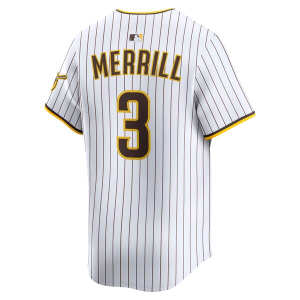 Men's San Diego Padres Jackson Merrill Nike White Home Limited Player Jersey
