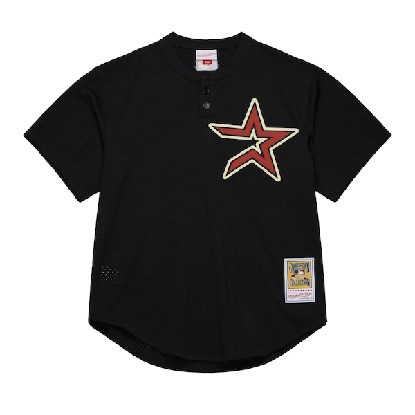 Men's Houston Astros Jeff Bagwell Mitchell & Ness Black Cooperstown Collection Mesh Batting Practice Jersey