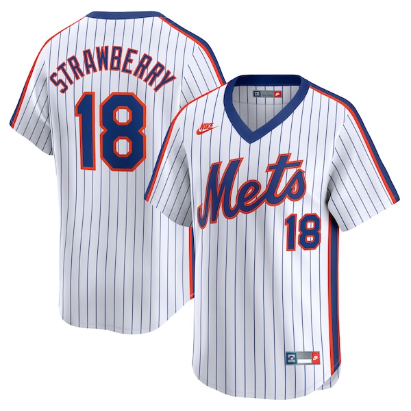 Men's New York Mets Darryl Strawberry Nike Navy Throwback Cooperstown Limited Jersey