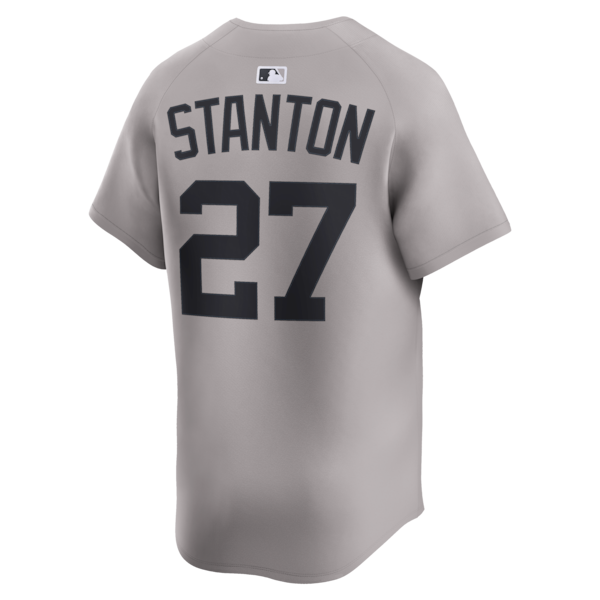 Men's New York Yankees Giancarlo Stanton Nike Gray Road Limited Jersey