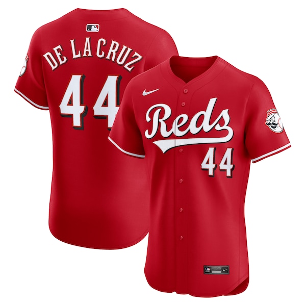 Men's Cincinnati Reds Elly De La Cruz Nike Red Alternate Elite Jersey