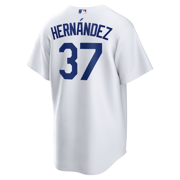 Men's Los Angeles Dodgers Teoscar Hernandez Nike White Home Replica Jersey