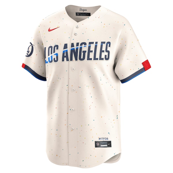 Men's Los Angeles Dodgers Nike Cream City Connect Limited Jersey