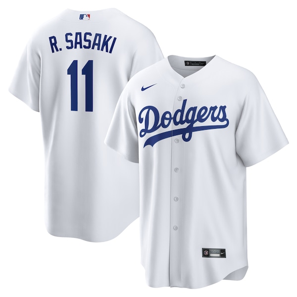 Men's Los Angeles Dodgers Rōki Sasaki Nike White Home Replica Jersey