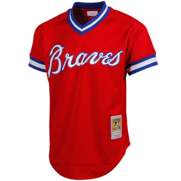 Men's Atlanta Braves Dale Murphy Mitchell & Ness Red 1980 Authentic Cooperstown Collection Mesh Batting Practice Jersey