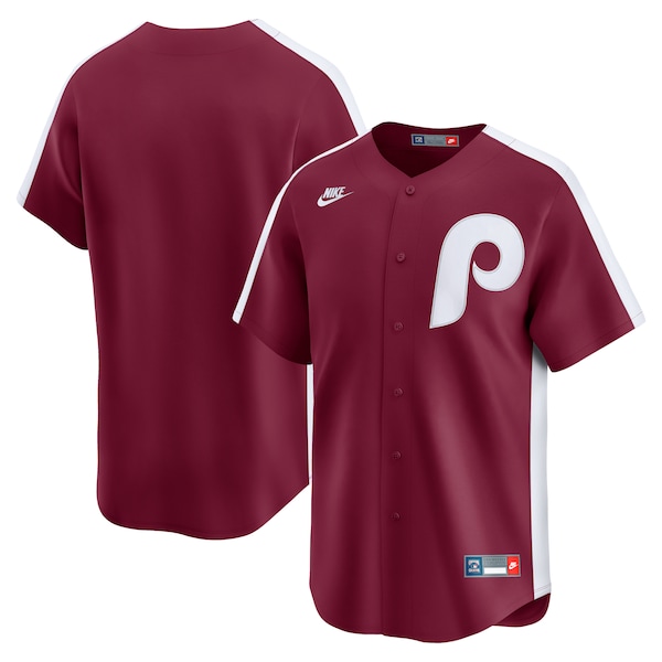 Men's Philadelphia Phillies Nike Maroon Throwback Cooperstown Collection Limited Jersey