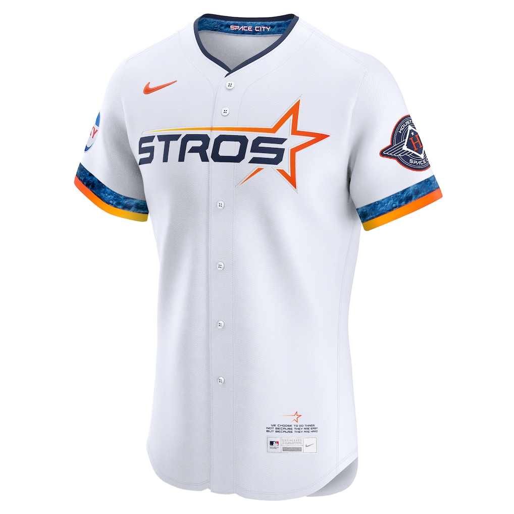 Men's Houston Astros Nike White 2025 City Connect Elite Jersey