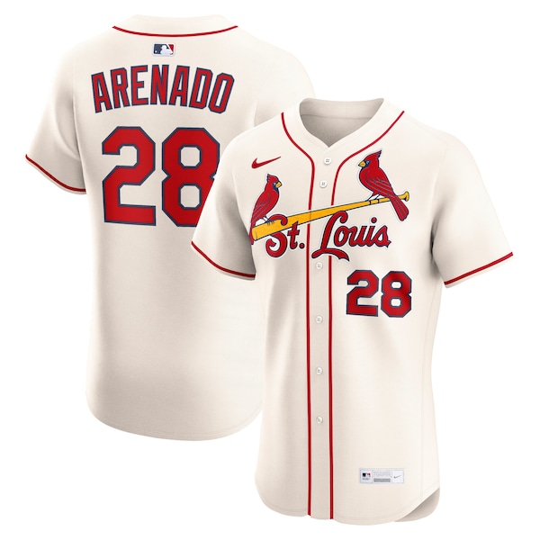 Men's St. Louis Cardinals Nolan Arenado Nike Cream Alternate Elite Jersey
