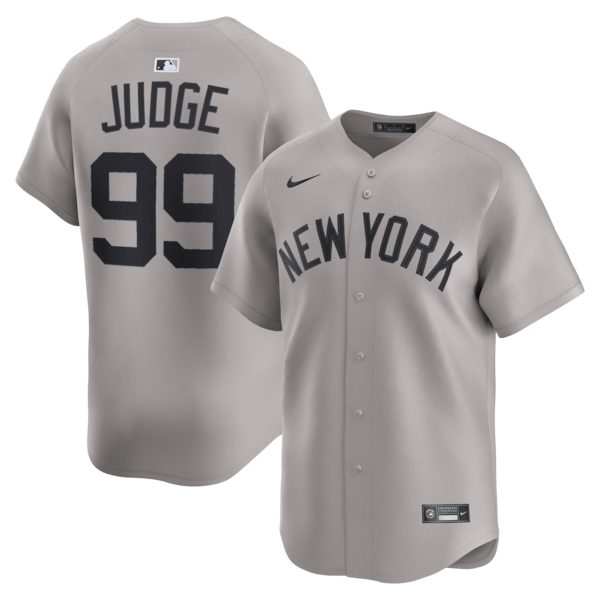 Men's New York Yankees Aaron Judge Nike Gray Road Limited Player Jersey