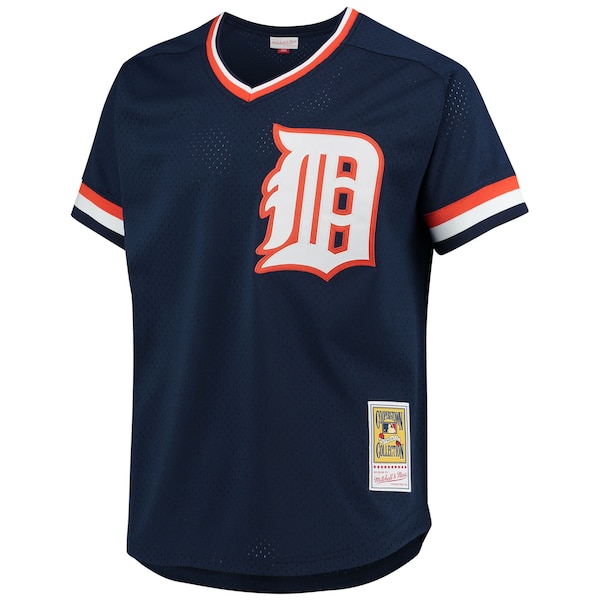 Men's Detroit Tigers Alan Trammell Mitchell & Ness Navy 1984 Authentic Copperstown Collection Mesh Batting Practice Jersey