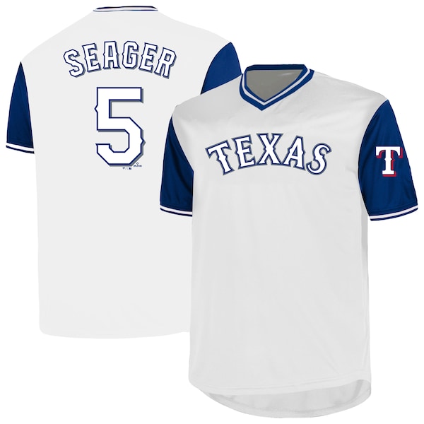 Men's Texas Rangers Corey Seager Profile White Big & Tall Name & Number Birdeye V-Neck T-Shirt