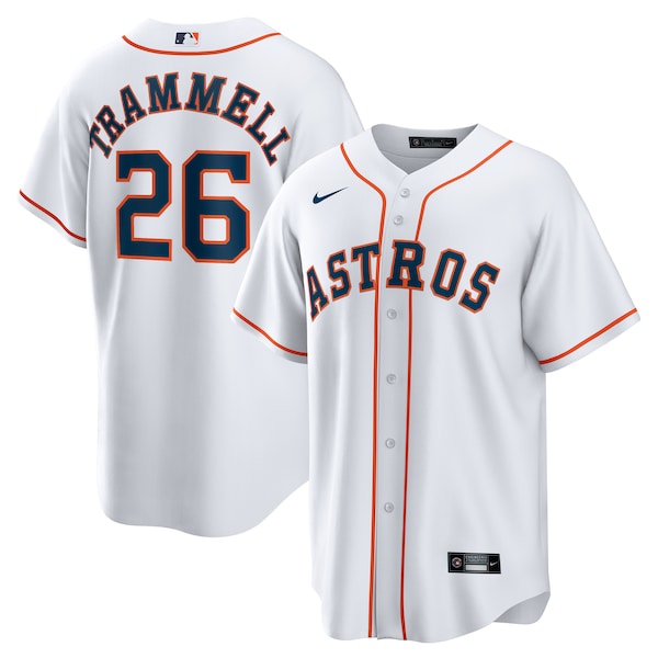 Men's Houston Astros Taylor Trammell Nike White Home Replica Jersey