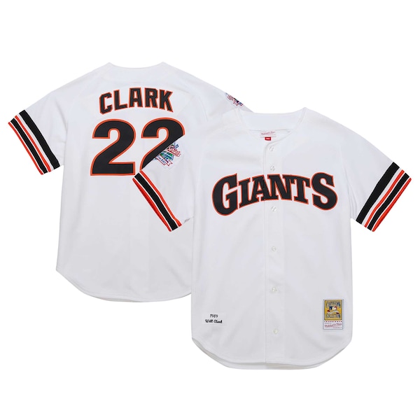 Men's San Francisco Giants Will Clark Mitchell & Ness White Cooperstown Collection 1989 Authentic Jersey