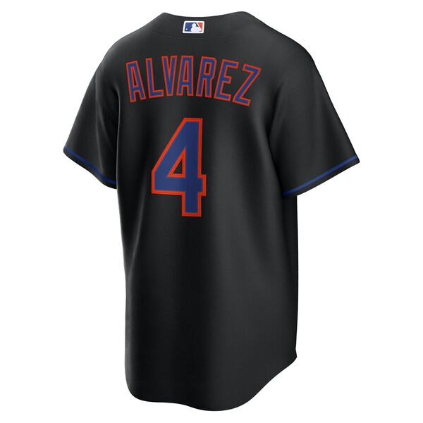 Men's New York Mets Francisco Alvarez Nike Black Alternate Replica Jersey