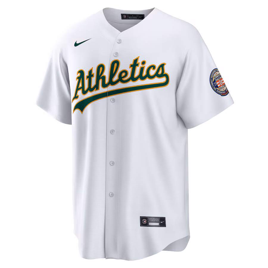 Men's Athletics Dave Parker Nike White 2025 Baseball Hall of Fame Name & Number Retired Replica Jersey