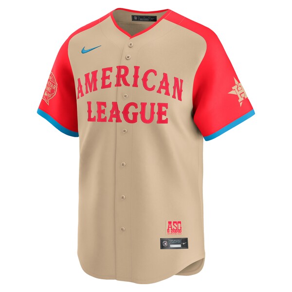 Men's American League Yordan Alvarez Nike Cream 2024 MLB All-Star Game Limited Player Jersey