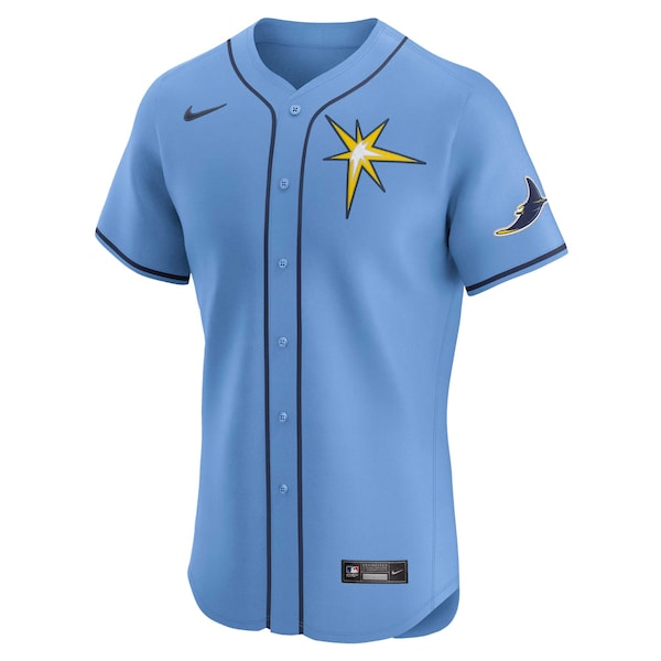 Men's Tampa Bay Rays Nike Light Blue Alternate Vapor Premier Elite Patch Jersey