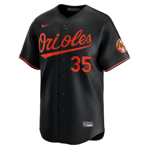 Men's Baltimore Orioles Adley Rutschman Nike Black Alternate Limited Player Jersey