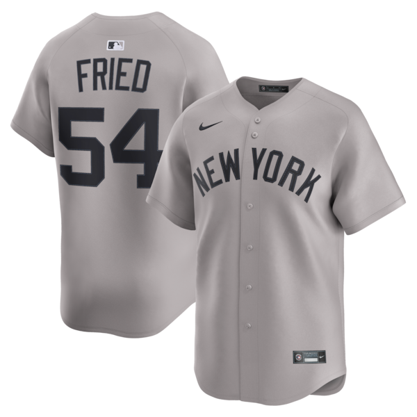Men's New York Yankees Max Fried Nike Gray Road Limited Player Jersey