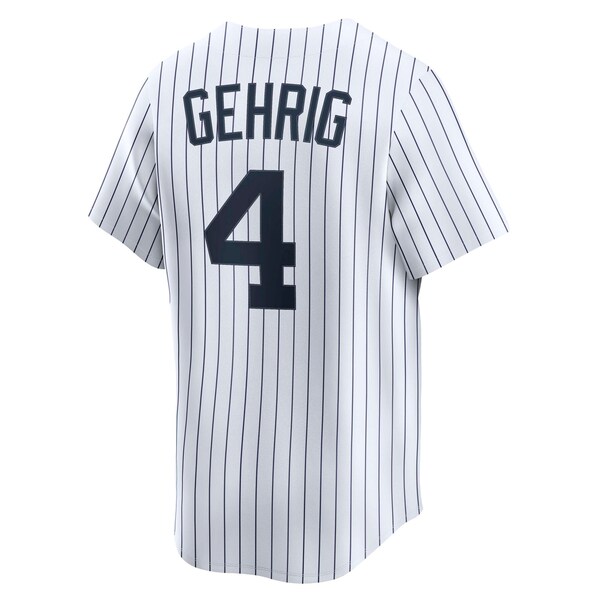 Men's New York Yankees Lou Gehrig Nike White Throwback Cooperstown Collection Limited Jersey