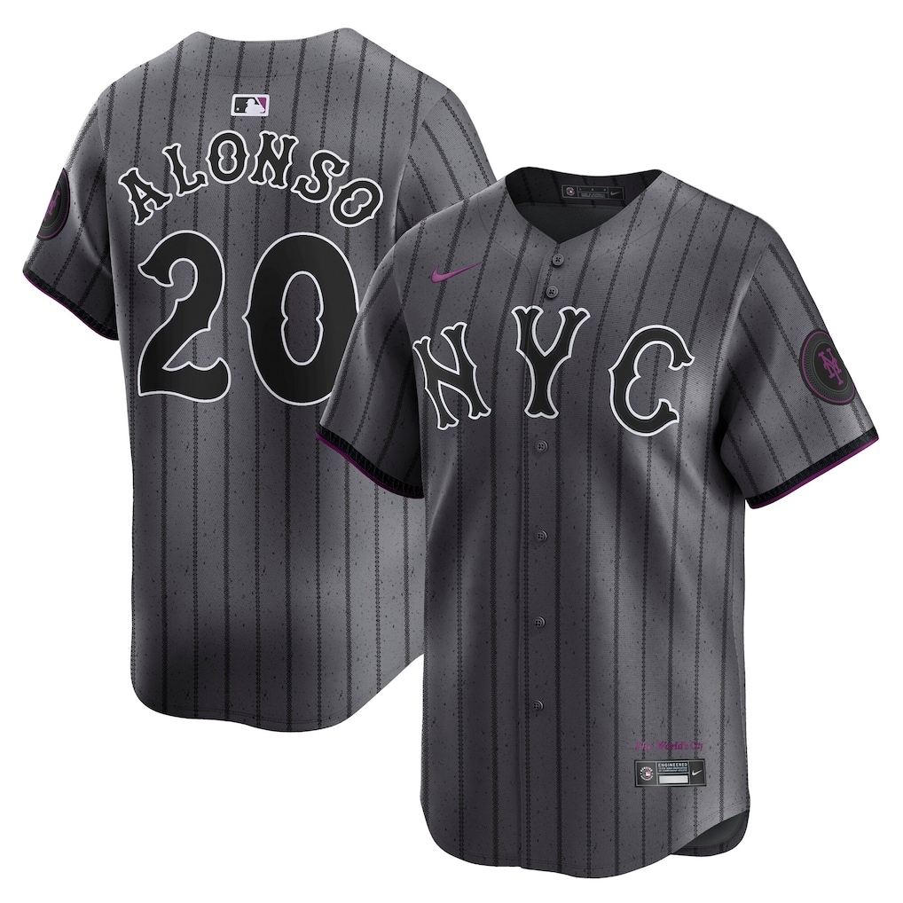 Men's New York Mets Pete Alonso Nike Gray City Connect Limited Player Jersey