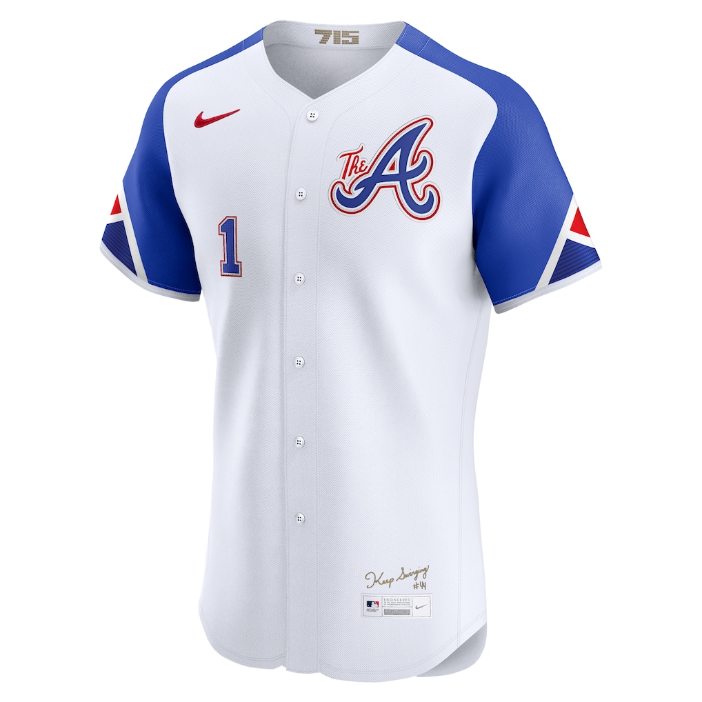 Men's Atlanta Braves Ozzie Albies Nike White City Connect Elite Player Jersey