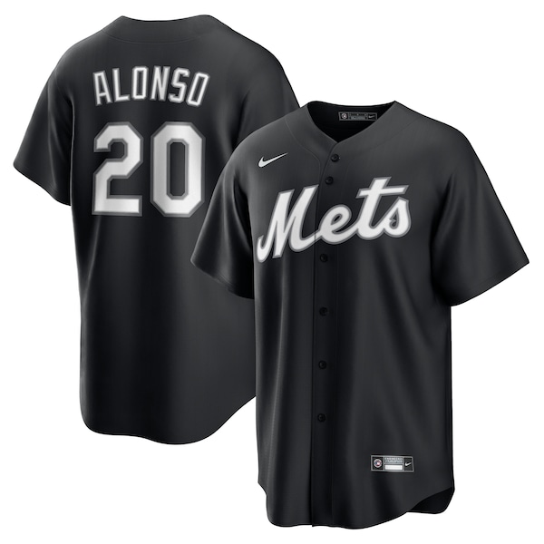 Men's New York Mets Pete Alonso Nike Black Replica Player Jersey