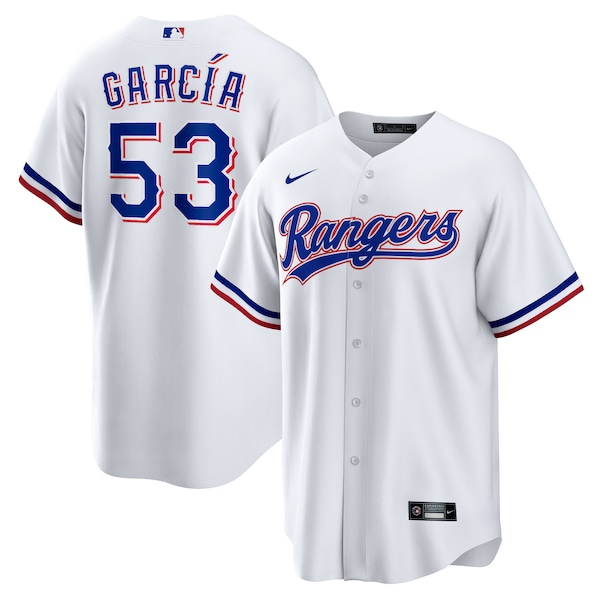 Men's Texas Rangers Adolis García Nike White 2023 World Series Replica Player Jersey