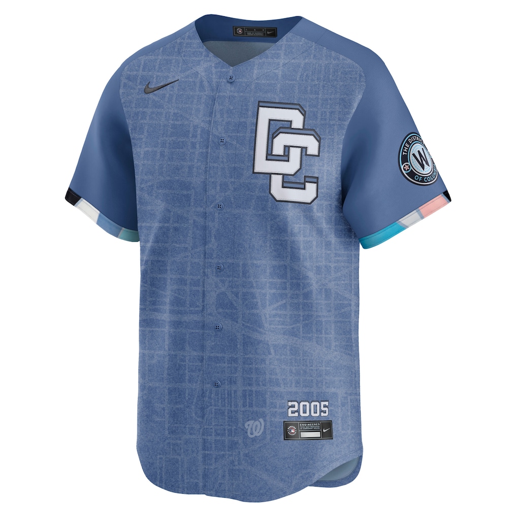 Men's Washington Nationals CJ Abrams Nike Blue 2025 City Connect Limited Jersey