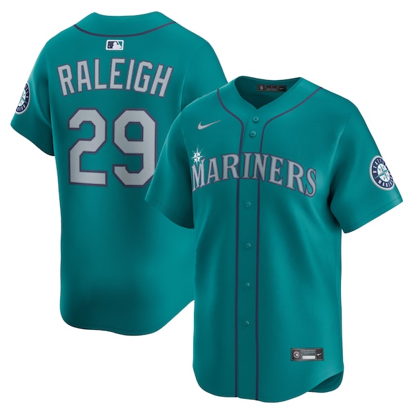Men's Seattle Mariners Cal Raleigh Nike Teal Alternate Limited Jersey