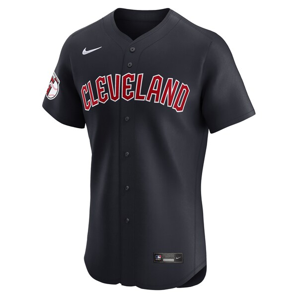 Men's Cleveland Guardians Nike Navy Alternate Vapor Premier Elite Patch Jersey