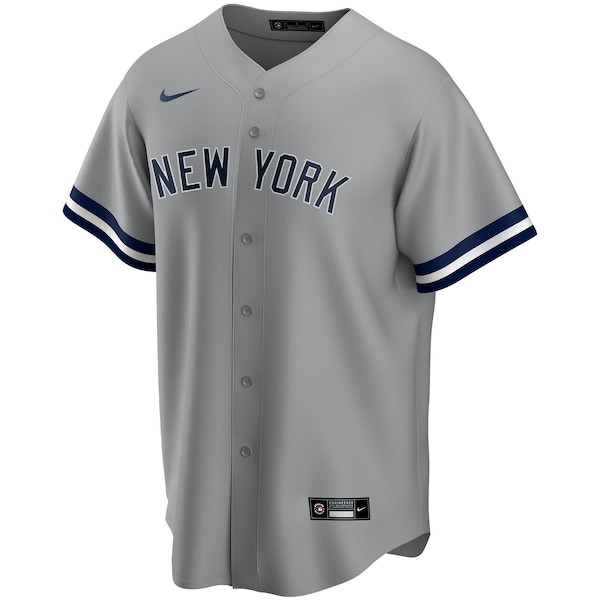 Men's New York Yankees Nike Gray Road Replica Custom Jersey