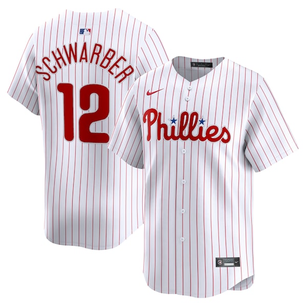 Men's Philadelphia Phillies Kyle Schwarber Nike White Home Limited Player Jersey