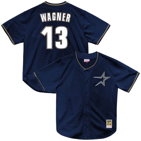 Men's Houston Astros Billy Wagner Mitchell & Ness Navy Authentic Batting Practice Jersey