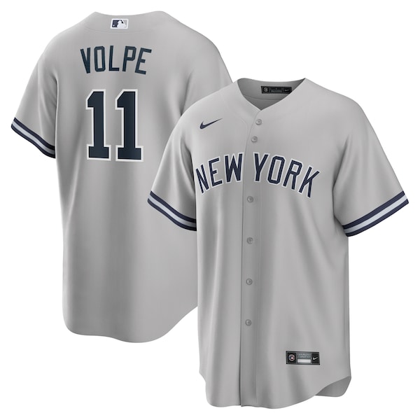 Men's New York Yankees Anthony Volpe Nike Gray Road Replica Jersey