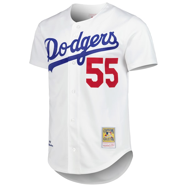 Men's Los Angeles Dodgers Orel Hershiser Mitchell & Ness White Cooperstown Collection Authentic Jersey