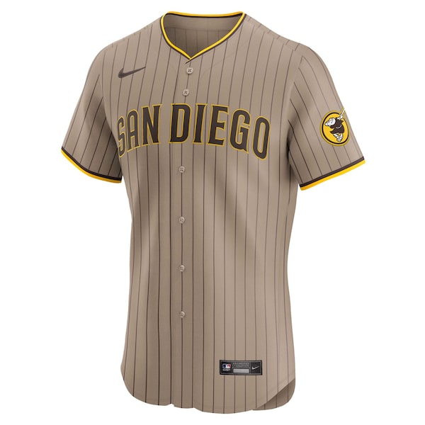 Men's San Diego Padres Nike Sand Alternate Vapor Premier Elite Patch Jersey