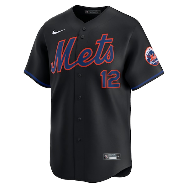 Men's New York Mets Francisco Lindor Nike Black Alternate Limited Jersey