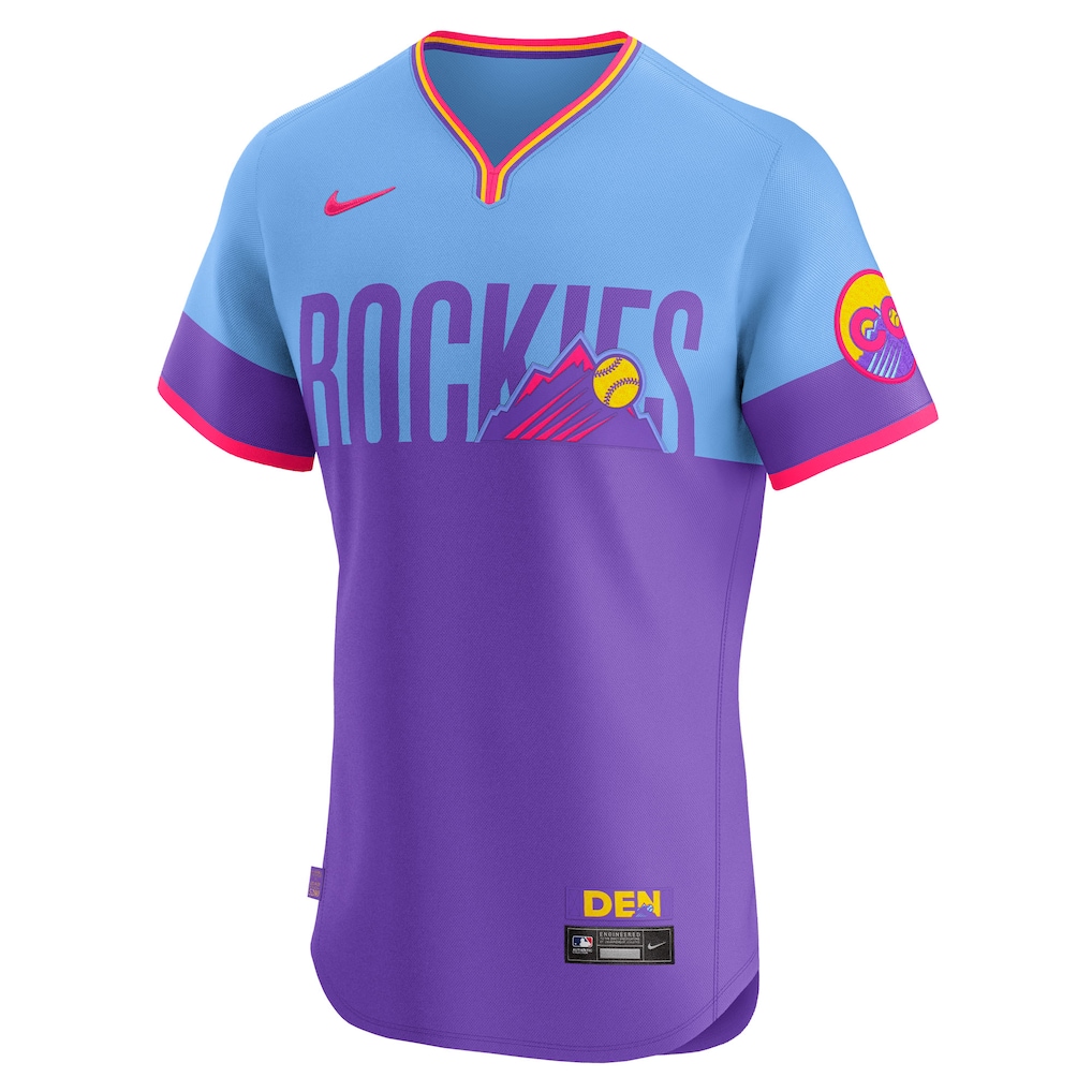 Men's Colorado Rockies Nike Purple 2025 City Connect Elite Jersey