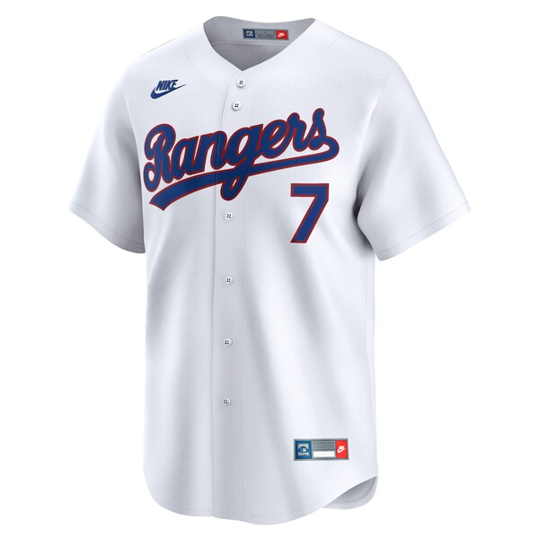Men's Texas Rangers Ivan Rodriguez Nike White Throwback Cooperstown Collection Limited Jersey