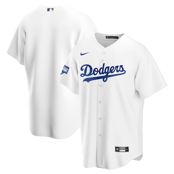 Men's Los Angeles Dodgers Nike White 2020 World Series Champions Home Patch Replica Team Jersey
