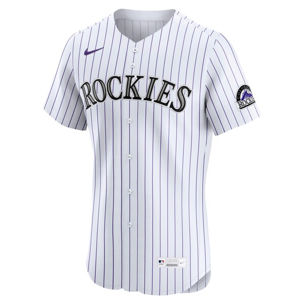 Men's Colorado Rockies Nike White Home Elite Jersey